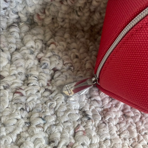 Dior Red Pencil Cosmetic Bag Red Canvas with Silver Zipper - Picture 3 of 7